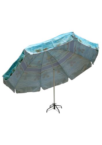 Зонт пляжный фольгированный с наклоном (4 расцветок) 240 см 12 шт/упак М44460 - фото 8